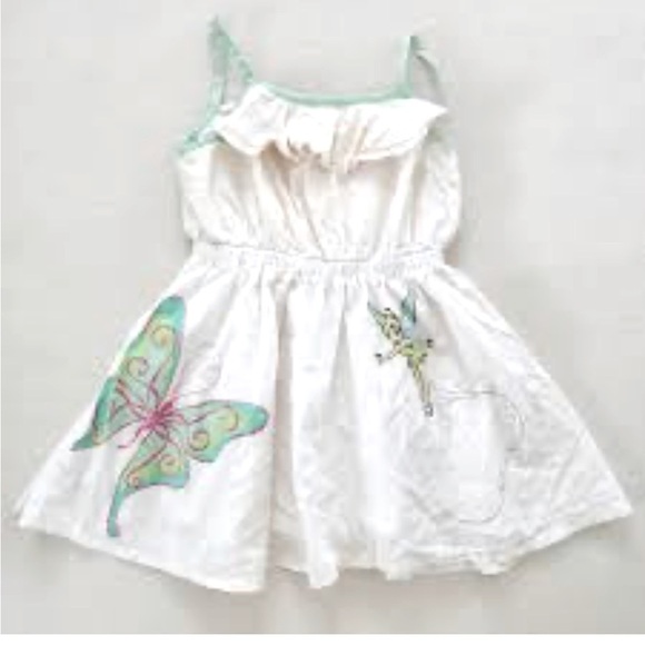 Disney Tinkerbell Tank Dress 7:8 NWT 100% Cotton - Picture 1 of 9